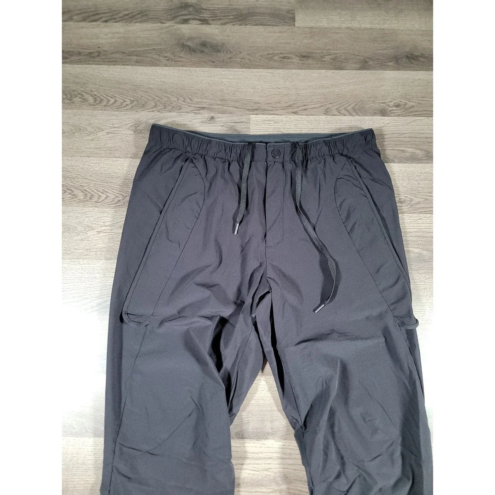 Paskho Pants Untethered Ultimate Travelers Multi Pocket Zipper Black Large Mens